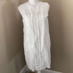 Gap white lace shift dress